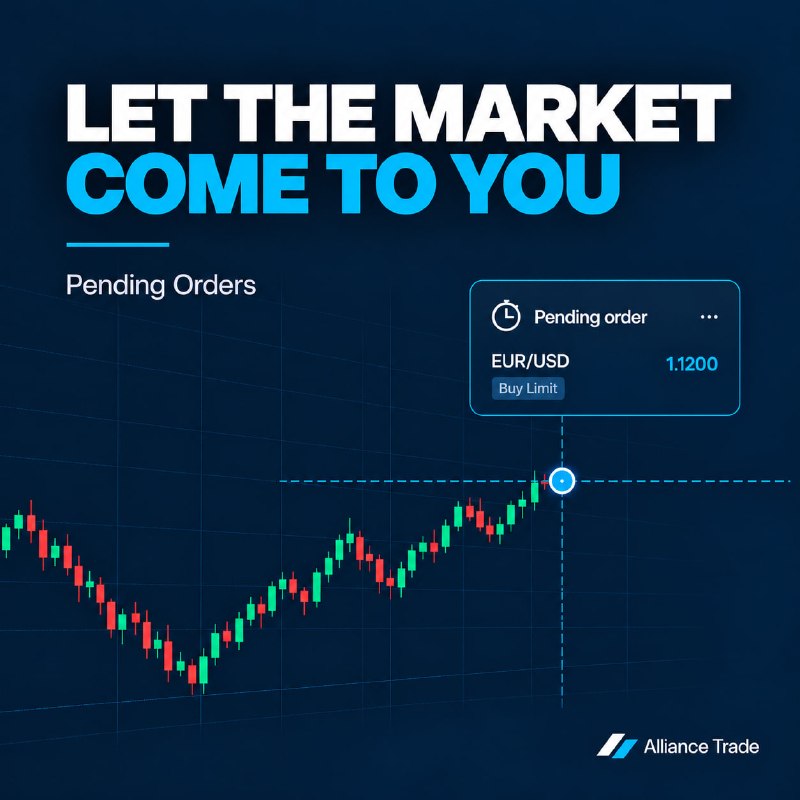 Pending Orders help you plan your entry in advance instead of waiting for the perfect moment in real time.